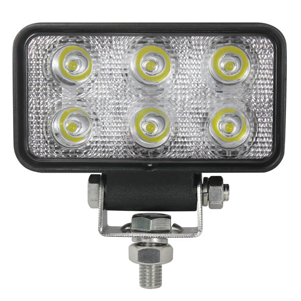 1852, LED dækslys 10-30V DC, 753 lm, 9W, 6000K, IP67/IP69K, 112 x 62 x 38 mm