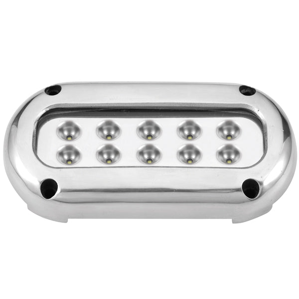 Undervandslys LED HP, blå, 12/24 V, 10x3 W, 245 Lumen, IP68, 1,5 m kabel