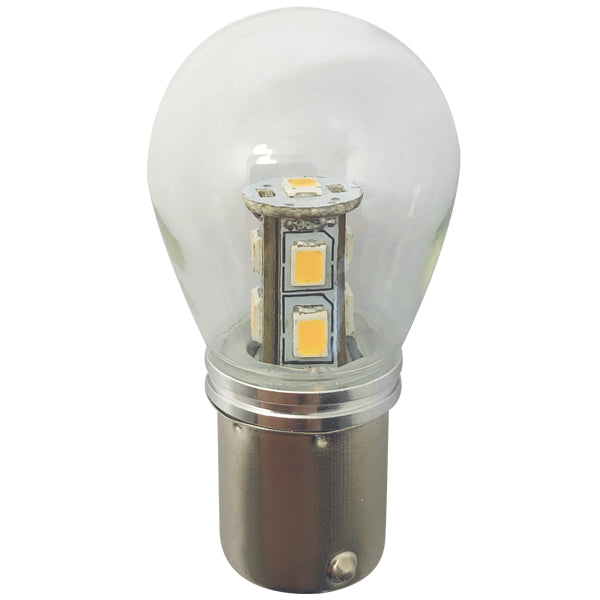 1852, LED Bajonet BA15D Ø25x48mm 10-36Vdc 1,6W 2 stk