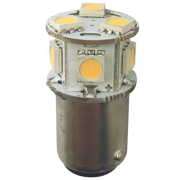 1852, LED bajonet BA15D Ø19x33mm 10-36Vdc, 2 stk, 1,4 W, 2700 K, 140 lumen