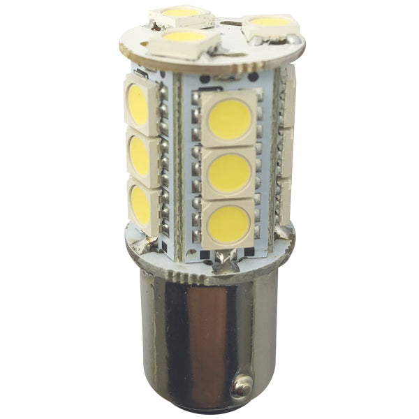 1852, LED Lanterne Pære BAY15D Ø23x55mm 10-36Vdc, 3,2W, 2 stk