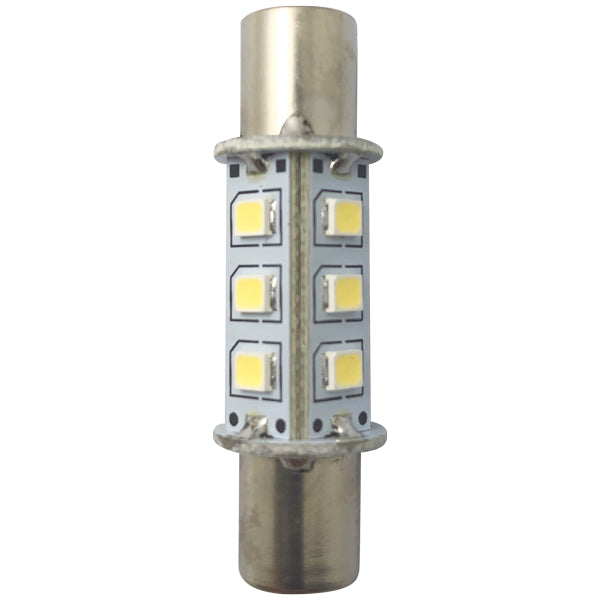 1852, LED lanterne pære BS43 Ø13x42mm 10-36Vdc, 2 stk, 6000K, 120 Lumen