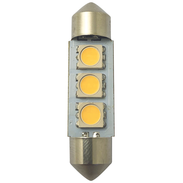 1852, LED Pinolpære 37mm 10-36Vdc, 2 stk, 0,6 W, 40 Lumen