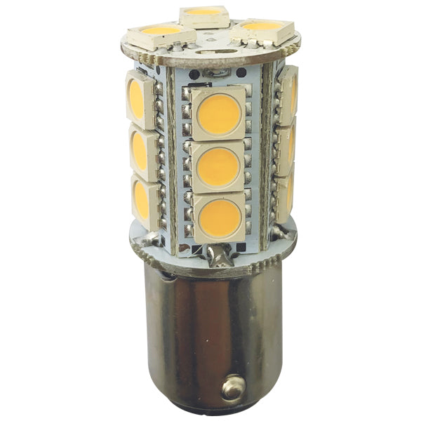 1852, LED pære BA15D Ø23x46,5mm 10-36Vdc, 2 stk, 2,4 W, 2700K, 250 Lumen