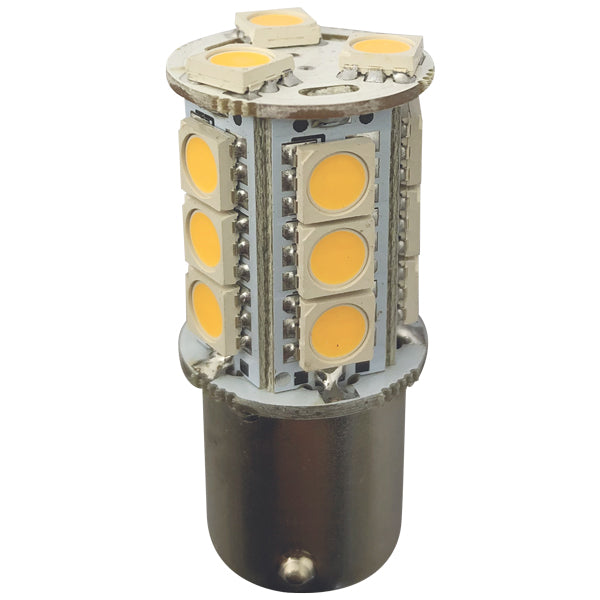 1852, LED pære BA15S Ø23x46,5mm 10-36Vdc 2,4W 250 lumen 2 stk