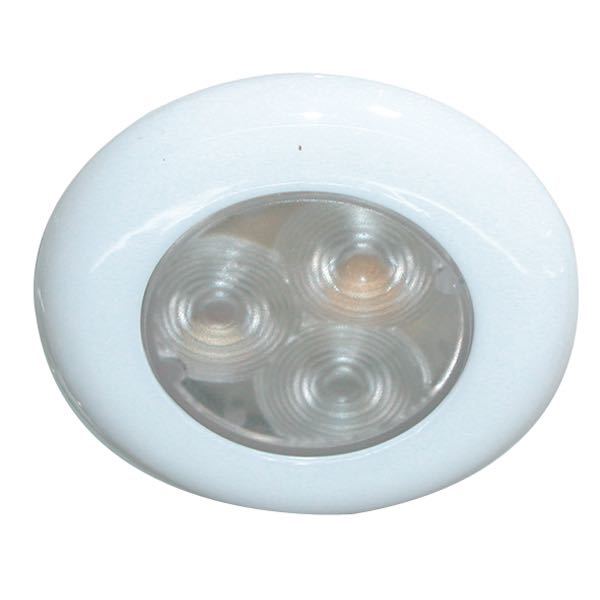 Vandtæt indbygnings LED lampe, 12V, Ø 50 mm, 18 mm dybde