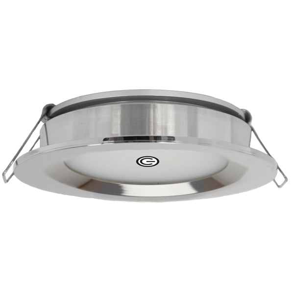 Casolux, Maria stor RF inbyggd spot, rostfritt stål, touch, 10-32V, IP65, 3000K, 255 lumen, Ø 70 mm, 3W, Ø 86 mm