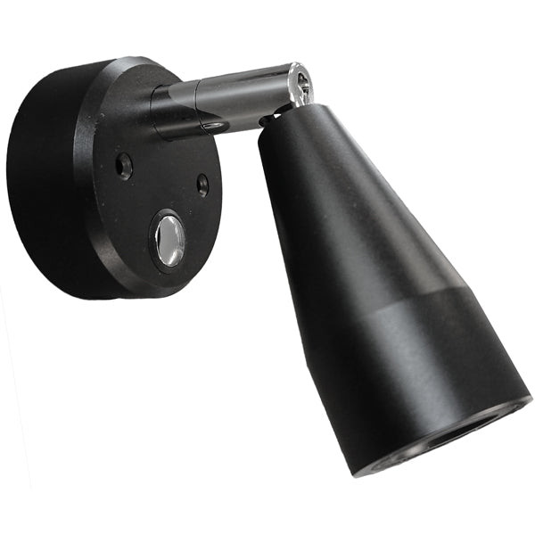 Casolux, Mary Vägglampa, svart, LED, 1,5 W, 3000K, IP20