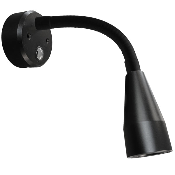 Casolux, Mary Wall Flex Mini Vägglampa, Svart, 1,5 W, IP20, 3000K