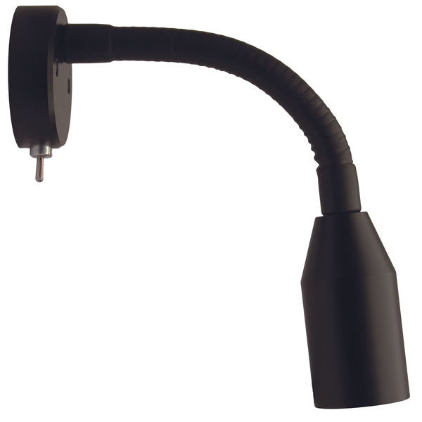 Casolux, Mary Special flex vägglampa, svart aluminium, LED, 1,5 W, IP20, 3000K, 140 lumen