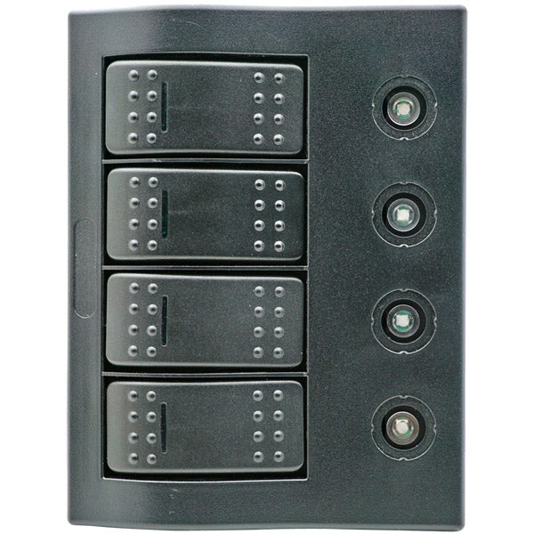 1852, El-panel med 3 vippekontakter og LED, IP65, 2-15 Amp