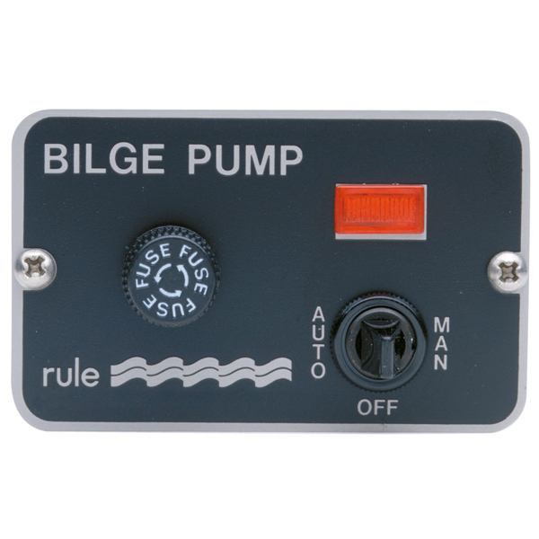 Rule, Pumpepanel med kontakt og indikator, 20A 24V