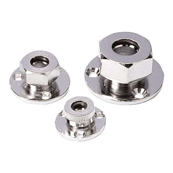 Roca, Kabelgennemføring Ø7-12 mm, Forkromet Messing, 39 mm Base, 12,5 mm Hul, 18 mm Højde