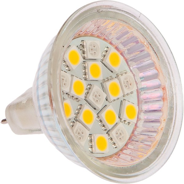 Nautcled, MR16 Dual Colored LED Spot, Vit/Röd, 10-30V, 2700K, 160 Lumen, Ø50 mm