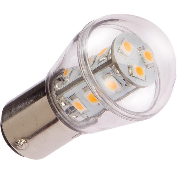 Nautcled, bajonett LED-lampa BA15D, 1,6 W, 2700K, 135 Lumen, 10-35 V