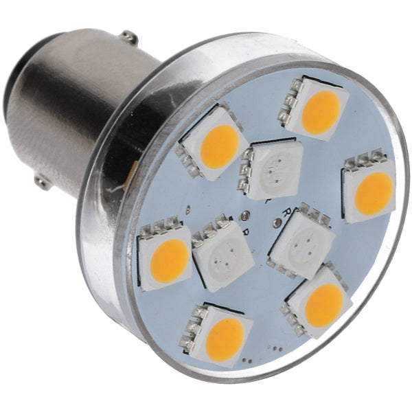 Nautcled, bajonett LED-lampa - vit/röd BA15D, 2700K, 10-35V, 80 Lumen