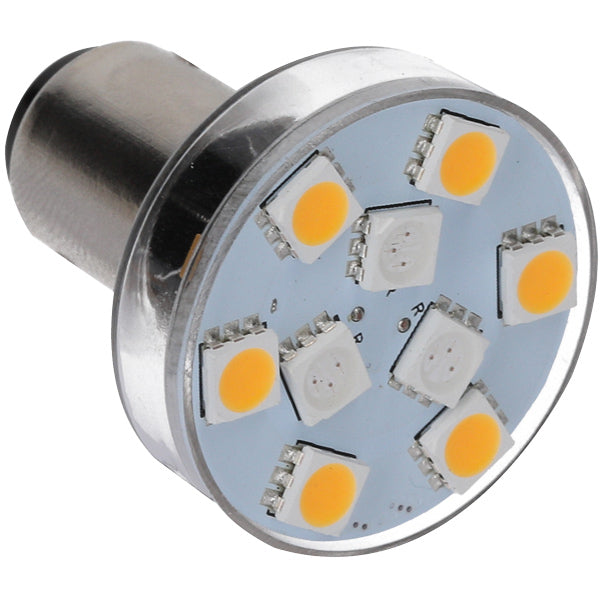 Nautcled, bajonett LED-lampa - 3 steg, BA15S, 10-35V, 2700K, 60-180 lumen