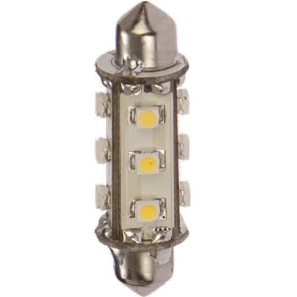 Nautacled, Navigation LED pinole glödlampa 42mm – Vit, 10W, 10-35V, 360°