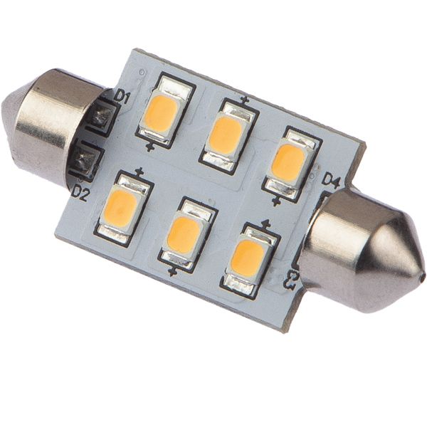 Nautcled, Pinol-lampa 42mm, 1,2W, 10-35V, 2700K, 80 Lumen