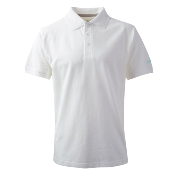 Gill CC013 Pique poloshirt herre hvid, str L