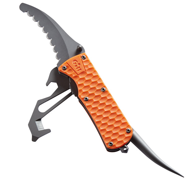 Gill, MT010 Marine Tool Multikniv, rustfrit stål med titanium coating, orange