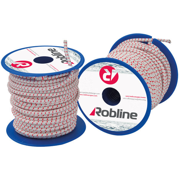 Robline, Mini elastiskt snöre Svart/Röd/Vit 4mmx10m, 10 st