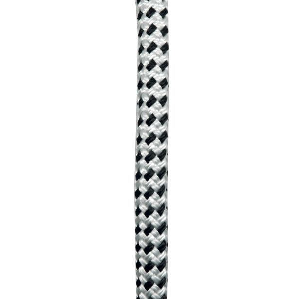 Robline, 1852 Mooring Double Braided, 12mm, 10m, Vit/Svart, Brottstyrka 2000 kg