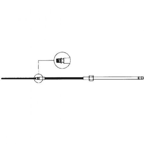 Ultraflex, Styrkabel M58, 7 fot, Öga Ø: 10 mm, Ytterkabel Ø: 12,5 mm, Innerkabel Ø: 6 mm