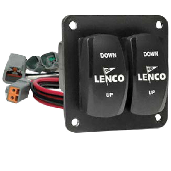 Lenco, Kontrollpanel 12/24V Standard, Ø 5,7 cm, 7 x 7 cm, Svart