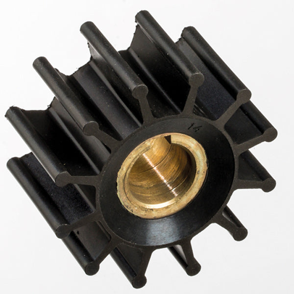 Jabsco, Impeller 4568-0003B, Aksel Ø 16 mm, Højde 32 mm, Nitril/Messing, Ø 57 mm, 12 Lameller