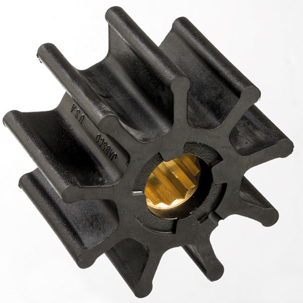 Jabsco, Impeller 836-0003B, Aksel Ø 25,0 mm, Højde 63 mm, Nitril/messing, Ø 95,0 mm, 9 lameller