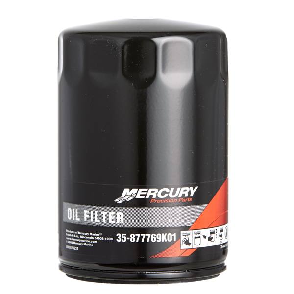 Oljefilter för Mercury Verado 6-cyl, 35-877769Q01 &amp; 35-877769K01, D2: M24 X 1,5 mm, D3: 69 mm, Höjd: 114 mm, Ø: 72,0 mm