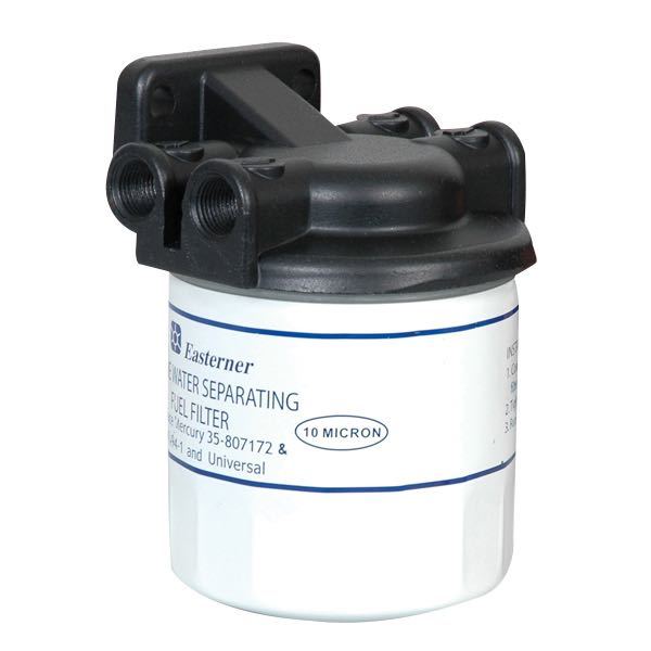 Benzinfilter - 10 micron - aluminium, med slange fitting 3/8” - 10 mm