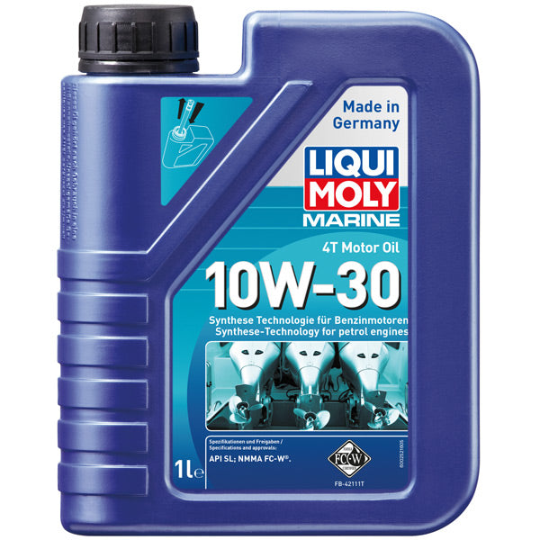 Liqui Moly, Marine 4T Engine Oil 10W-30 1L, NMMA FC-W®-certifierad