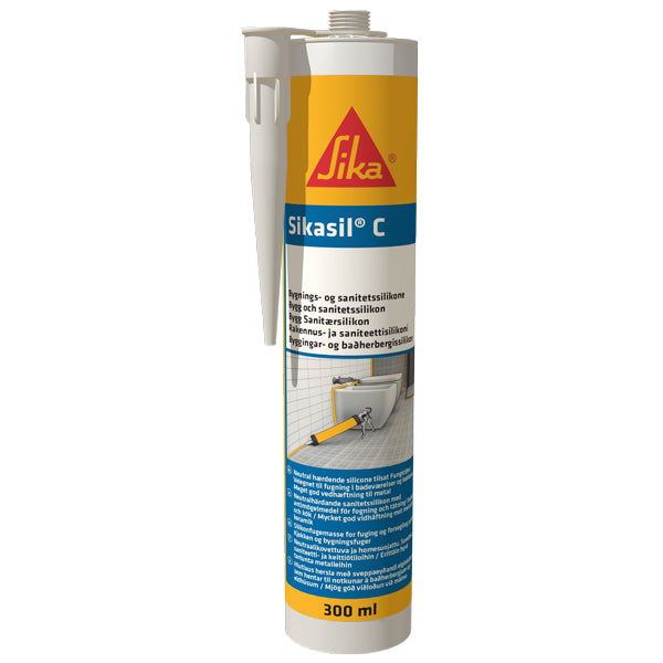 Sika, Sikasil C Silikonvit, 300ml