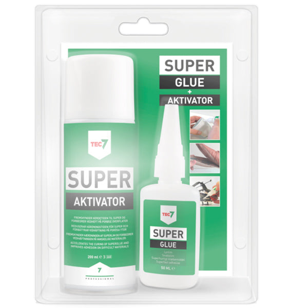 Tec7, Superlim och aktivator, 50ml + 200ml, 250ml