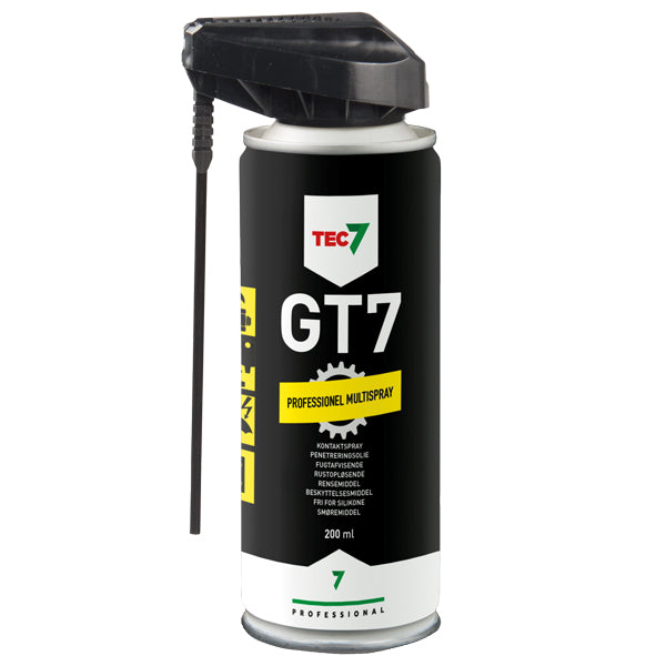 Tec7, GT7 Universalspray, 200 ml - Fuktavvisande, Rostborttagare, Penetrerande olja, Smörjmedel, Kontaktspray