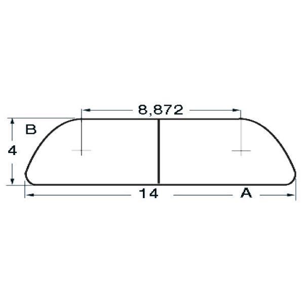 Fenderliste RF AISI 316, 20 x 4mm, 3m