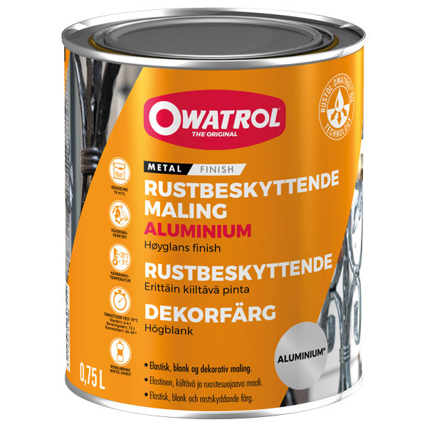 Owatrol, rostskyddsfärg aluminium, 0,75L