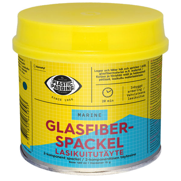 Plaststoppning, glasfiberspackel för reparation, 460ml