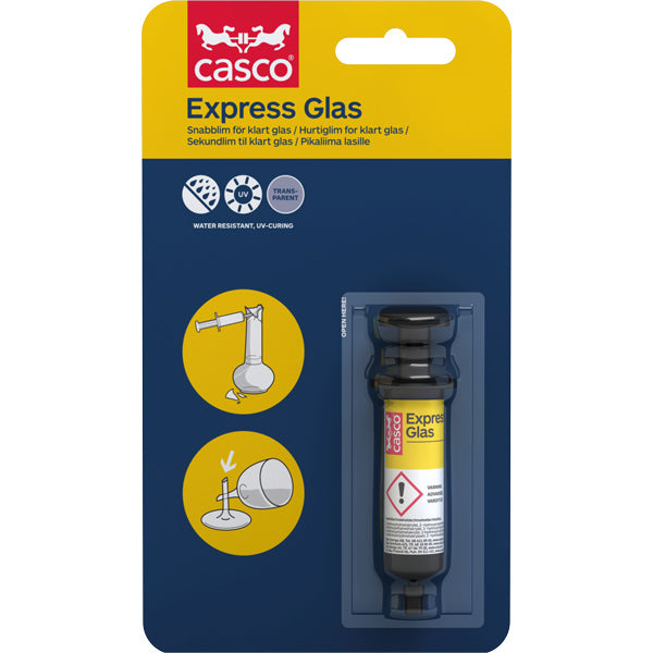 Casco, Express Glasglue Spruta, 2ml, UV-härdande