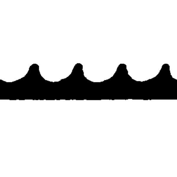 Finriflet gummimåtte, sort, 1200x3 mm