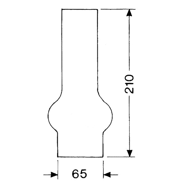 DHR, Lampglas 20''' x 210 mm, Ø 65 mm