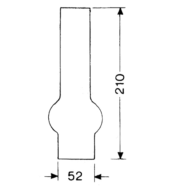 DHR, Lampglas 15''' x 210mm, Ø 52,0 mm