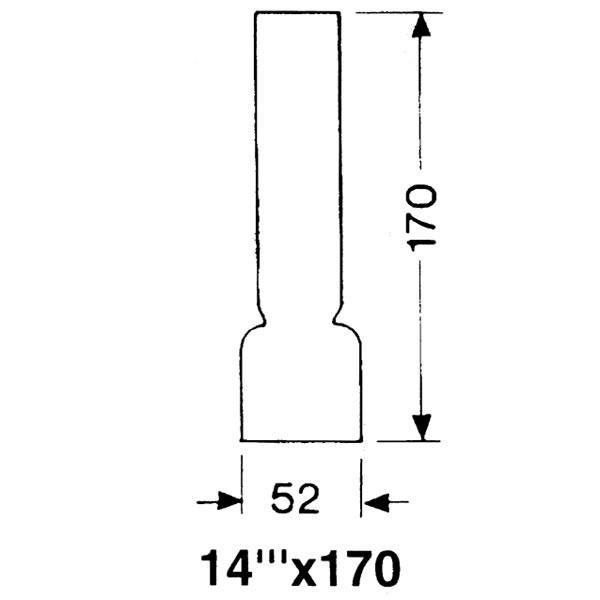 DHR, Lampglas 14'' x 170mm, Ø 52,0 mm