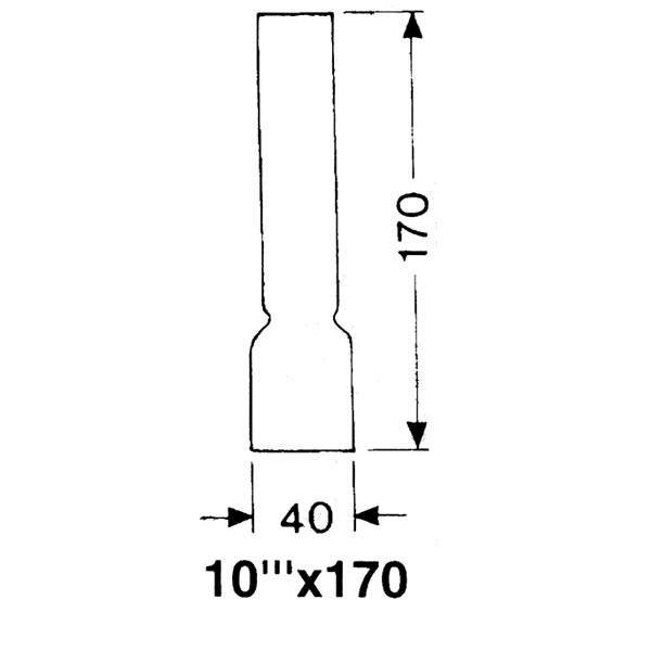 DHR, Lampglas 10''' x 170mm, Ø 40mm