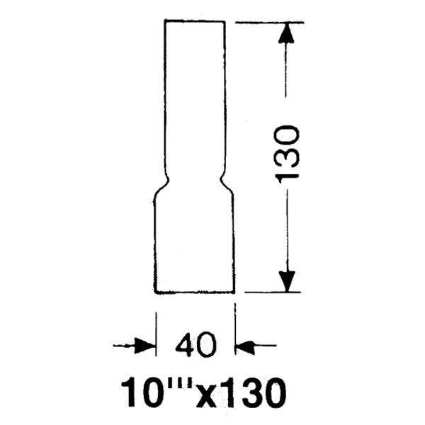 DHR, Lampglas 10''' x 130mm, Ø 40mm