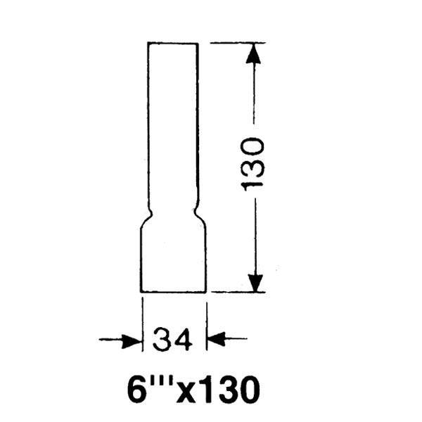 DHR, Lampglas 6''' x 130mm, Ø 34,0mm