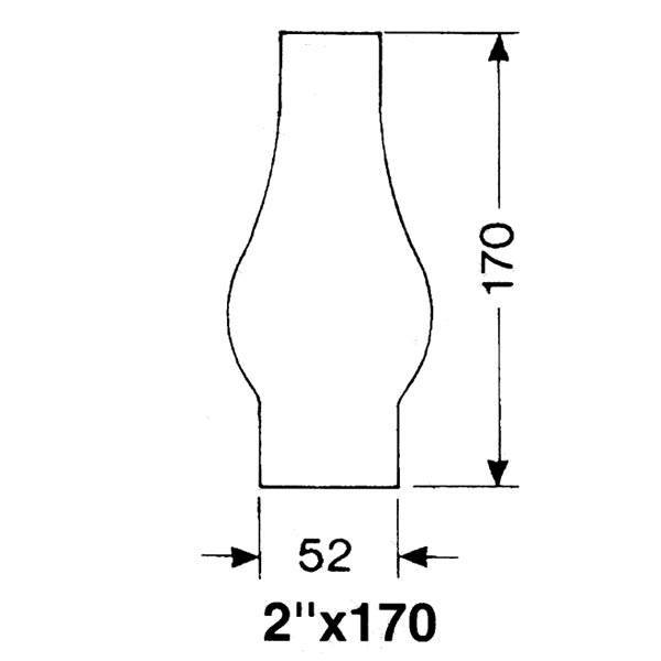 DHR, Lampglas 2''' x 170mm, Ø 52mm