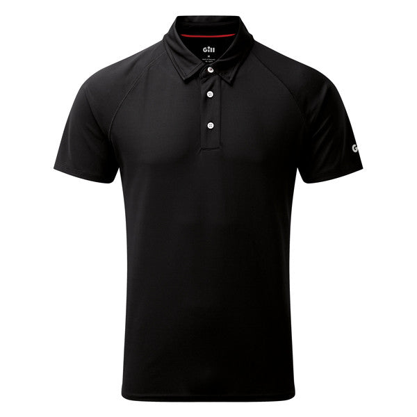 Gill, UV008 Herre Polo Sort 3XL - UV50+ Beskyttelse, Hurtigttørrende Piqué